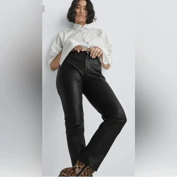 Brand new Rag & Bone Wren Leather High Rise Slim Pants Size 29 - Picture 1 of 13